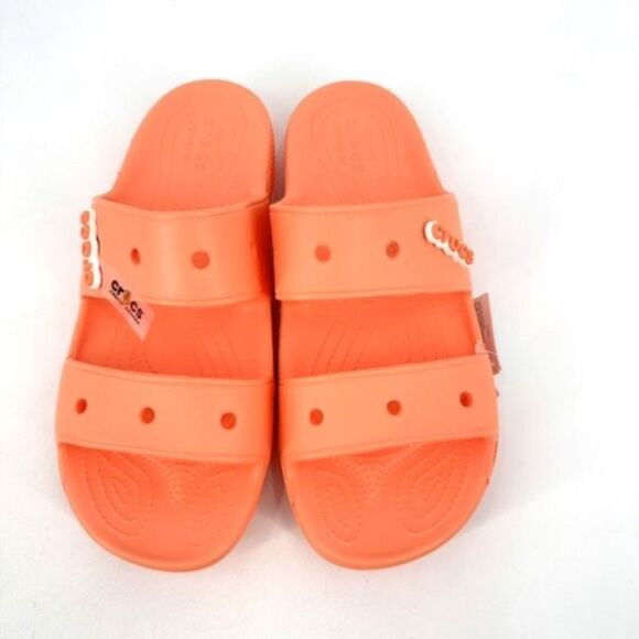 NWT Unisex CROCS Classic Slide Sandals Papaya Orange Men Size 10 Women Size 12 - Picture 7 of 9